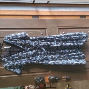 Blue, White and Black NY Collection Dress Petite XL